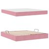 vidaXL Lit avec rangement et matelas Rose 160 x 200 cm Velours