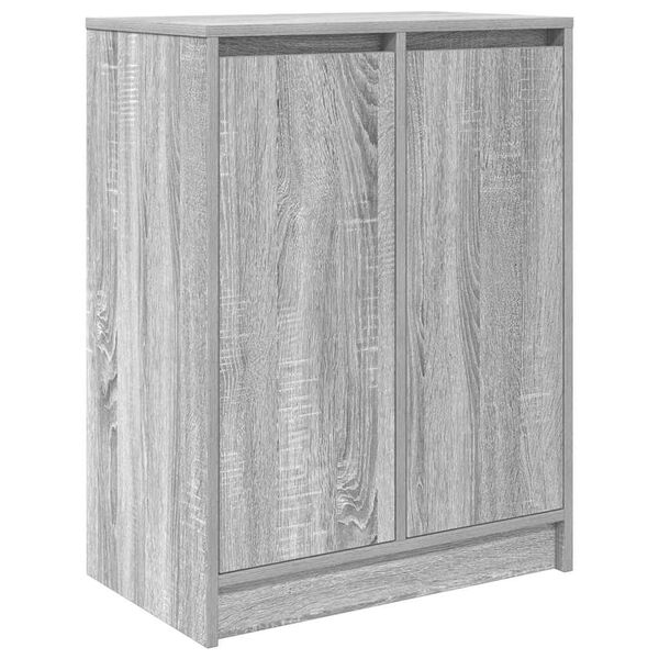 vidaXL Armoire &agrave; chaussures sonoma gris 57x34x76 cm bois d'ing&eacute;nierie