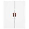 vidaXL Buffet haut Blanc 69,5x34x180 cm Bois d'ing&eacute;nierie
