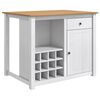 vidaXL Ensemble Cuisine &Icirc;lot 2 pc PANAMA Blanc et Cire de Miel