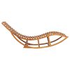 vidaXL Chaise longue &agrave; bascule avec coussin Bois de teck solide