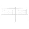 vidaXL Tête de lit métal blanc 200 cm