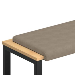 vidaXL Coussin de banc Microfibre Taupe Profondeur 35 cm