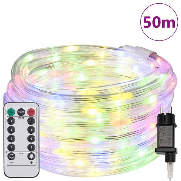 vidaXL Lumière en corde avec 1200 LED Multicolore 50 m PVC