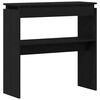 vidaXL Table console Ch&ecirc;ne noir 80 x 30 x 80 cm Bois d'ing&eacute;nierie