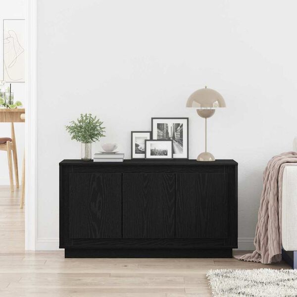 vidaXL Buffet Ch&ecirc;ne noir 102 x 35 x 55 cm Bois d'ing&eacute;nierie