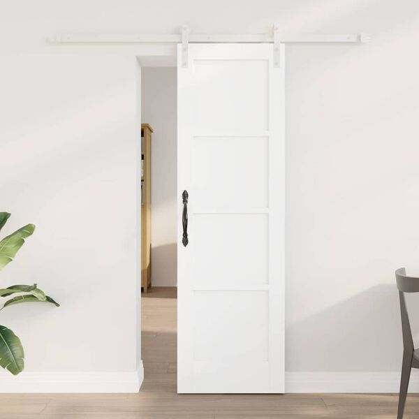 vidaXL Porte coulissante Blanc 61 x 198,5 cm Pin massif
