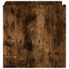 vidaXL Table de chevet chêne fumé 45x50x50 cm bois d'ingénierie
