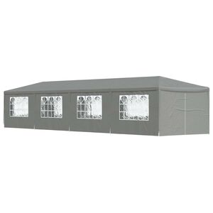 vidaXL Tente de f&ecirc;te 1200 x 300 x 255 cm Gris clair PE et acier