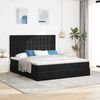 VidaXL Cadre de lit ottoman avec matelas noir 160x200 cm velours