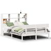 vidaXL Lit biblioth&egrave;que sans matelas blanc 160x200 cm bois pin massif