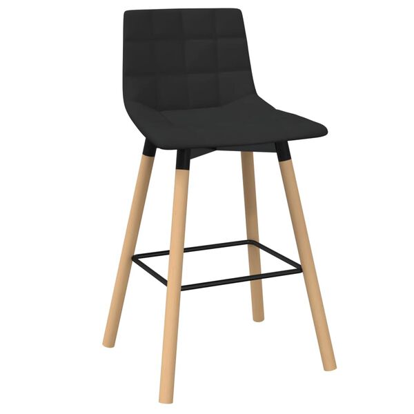 vidaXL Tabourets de bar lot de 2 noir tissu