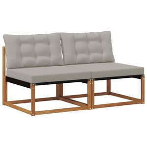 vidaXL 2 Pi&egrave;ce Sofa de milieu ext&eacute;rieur Bois d'Acacia Massif Naturel