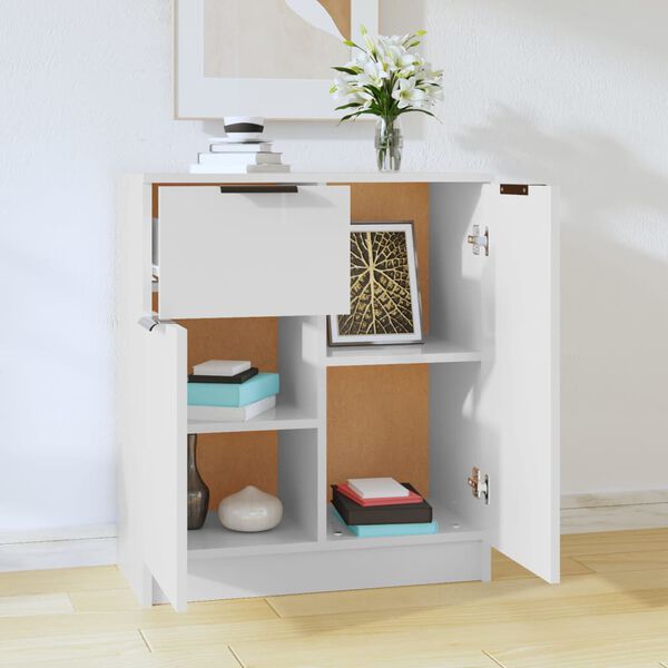 vidaXL Buffet Blanc 60x30x70 cm Bois d'ing&eacute;nierie