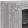 vidaXL Buffet avec lumi&egrave;res LED sonoma gris 163x37x67 cm