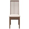 vidaXL Chaises à manger coussins 2 pcs marron bois massif caoutchouc