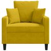 vidaXL Fauteuil Jaune 60 cm Velours