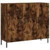 vidaXL Buffet ch&ecirc;ne fum&eacute; 90x34x80 cm bois d'ing&eacute;nierie