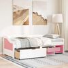 vidaXL Lit de jour et 3 tiroirs sans matelas IRUN blanc rose 90x200 cm