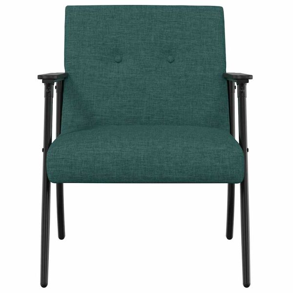 vidaXL fauteuil Vert fonc&eacute; 59 x 75 x 78 cm tissu