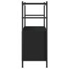 vidaXL Bibliothèque noir 80x30x78,5 cm bois d'ingénierie et fer