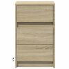 vidaXL Armoire de chevet avec lumi&egrave;res LED ch&ecirc;ne sonoma