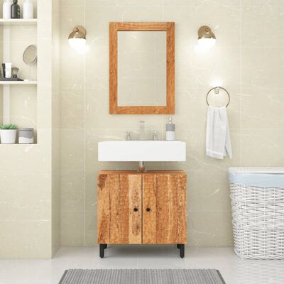 vidaXL Armoire lavabo de salle de bain 62x33x58cm bois massif d'acacia