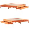 vidaXL Cadre de lit sans matelas cire marron 180x200cm bois pin massif