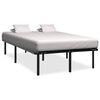 vidaXL Cadre de lit sans matelas noir m&eacute;tal 180x200 cm
