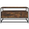 vidaXL Meuble TV chêne fumé 80x35x45 cm bois d'ingénierie