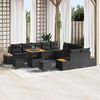 vidaXL Ensemble de canap&eacute; de jardin 13 pcs Noir Poly rotin