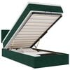 vidaXL Cadre de lit ottoman avec matelas vert fonc&eacute; 100x200 cm velours