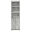 vidaXL Buffet haut gris b&eacute;ton 50x35x180 cm bois d'ing&eacute;nierie