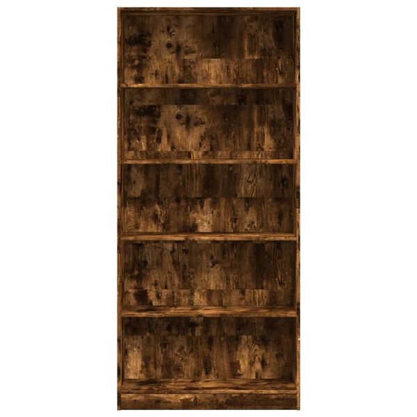 vidaXL Bibliothèque chêne fumé 80x24x176 cm bois d'ingénierie