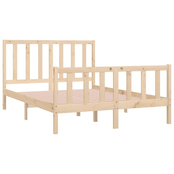 vidaXL Cadre de lit sans matelas 120x190 cm bois massif