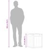 vidaXL Bo&icirc;te de rangement de jardin 90 L Gris PP aspect bois