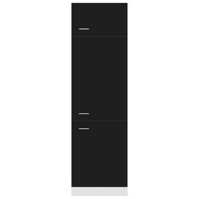 vidaXL Armoire réfrigérateur Noir 60x57x207 cm Bois d'ingénierie
