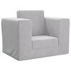 vidaXL Canap&eacute;-lit pour enfants Gris clair Peluche douce