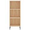 vidaXL Buffet haut Ch&ecirc;ne sonoma 34,5x34x180 cm Bois d'ing&eacute;nierie