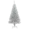 vidaXL Sapin de No&euml;l avec 150 LED avec support Argent 120 cm PET