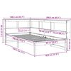vidaXL Lit biblioth&egrave;que sans matelas blanc 90x190cm bois de pin massif