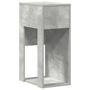 vidaXL Support de tour d'ordinateur et tiroir gris b&eacute;ton 30x44x74 cm