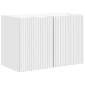 vidaXL Meuble TV mural 59,5 x 31 x 40 cm Blanc Bois d'ing&eacute;nierie