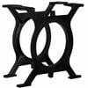 vidaXL Pied de table basse 2 pcs Cadre en O Fonte