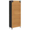 vidaXL Haut Armoire Ch&ecirc;ne noir 69,5 x 34 x 180 cm Bois d'ing&eacute;nierie