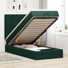 vidaXL Cadre de lit ottoman avec matelas vert fonc&eacute; 90x190 cm velours