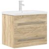 vidaXL Ensemble de meubles de salle de bain 2 pcs ch&ecirc;ne sonoma