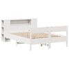 vidaXL Lit biblioth&egrave;que sans matelas blanc 135x190 cm bois pin massif