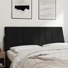 vidaXL Coussin de t&ecirc;te de lit Hanko noir 140 cm velours