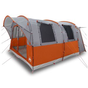 vidaXL Tente de voiture 4 personnes gris et orange imperm&eacute;able